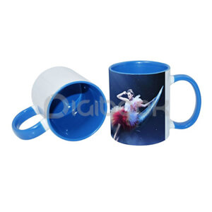 Mug Warna Dalam Biru Putih