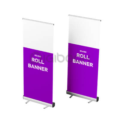 Paket Roll Up Banner 60x160cm Outdoor 1 Digibook Promotion