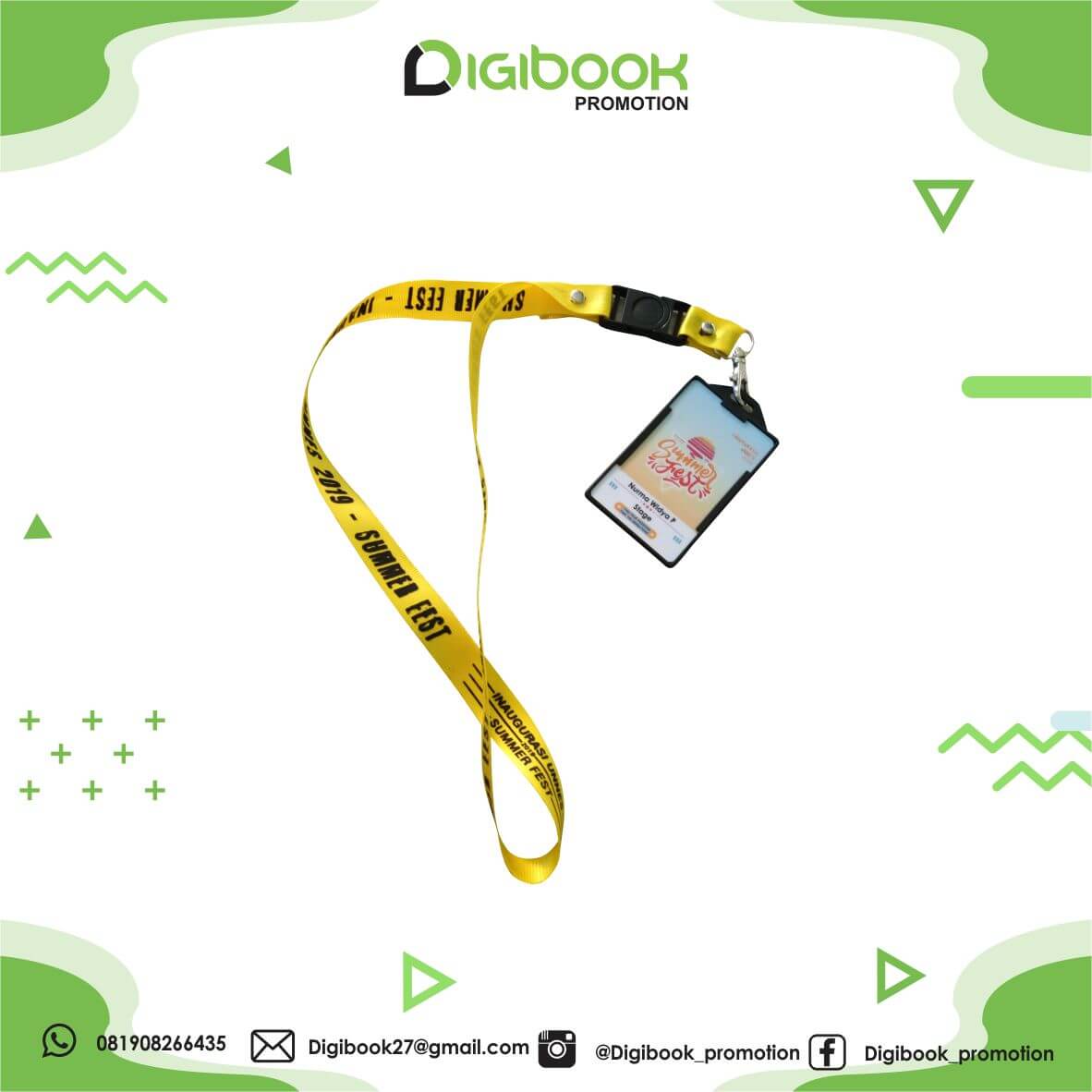 Portofolio Tali Lanyard Kuning Digibook Promotion