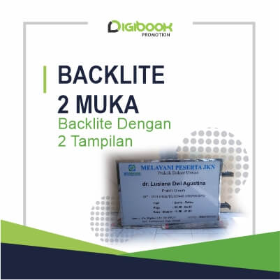 Produk MMT Backlite 2 Muka Digibook Promotion